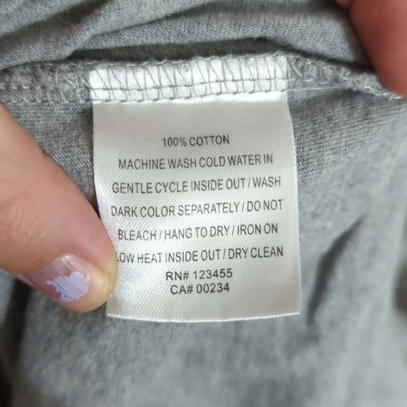 Design Lab Shoulder-Padded Jersey T-Shirt Dress Grey 100% Cotton Women Large - Picture 11 of 11